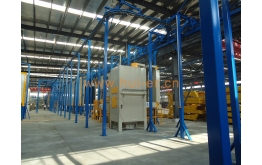 Production line of large automobiles parts stacking chain coating