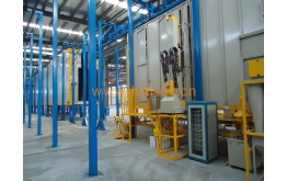 Powder spraying production line